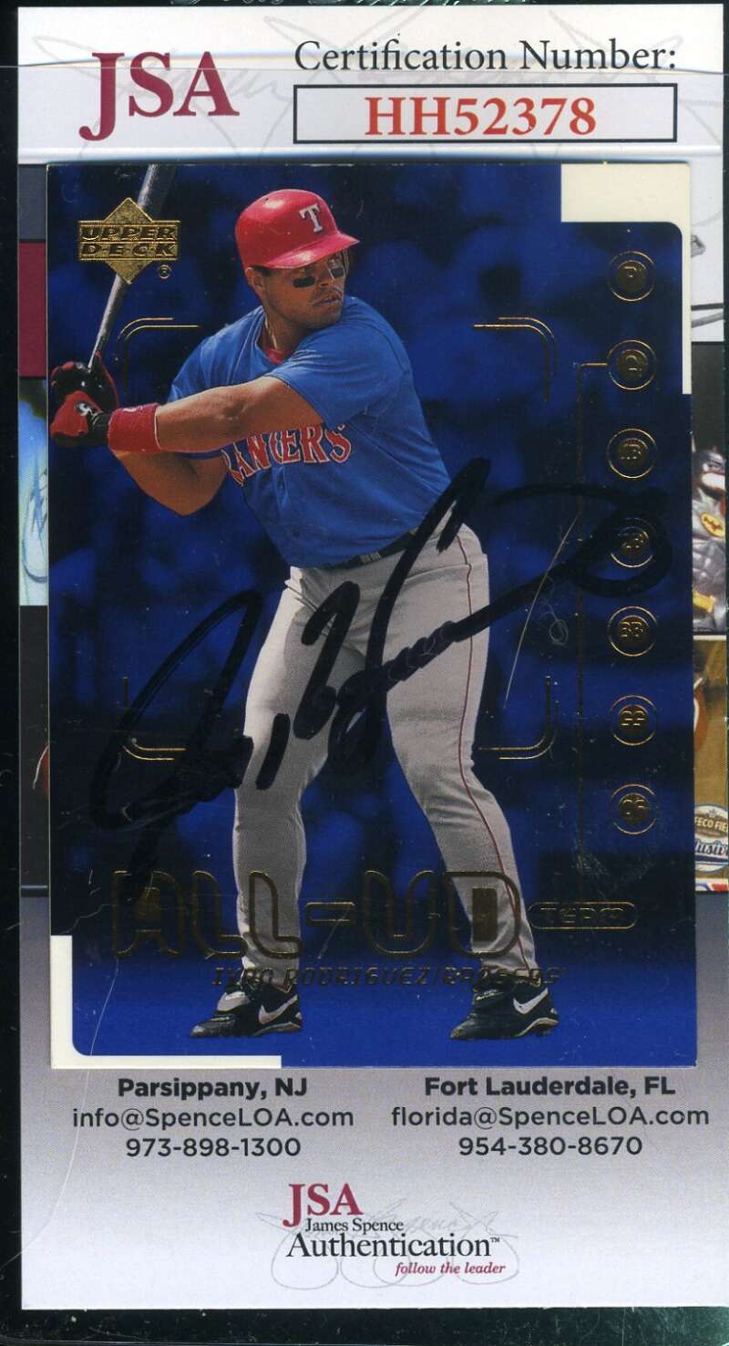 Ivan Rodriguez 2000 Upper Deck JSA Coa Autograph Authentic Hand Signed