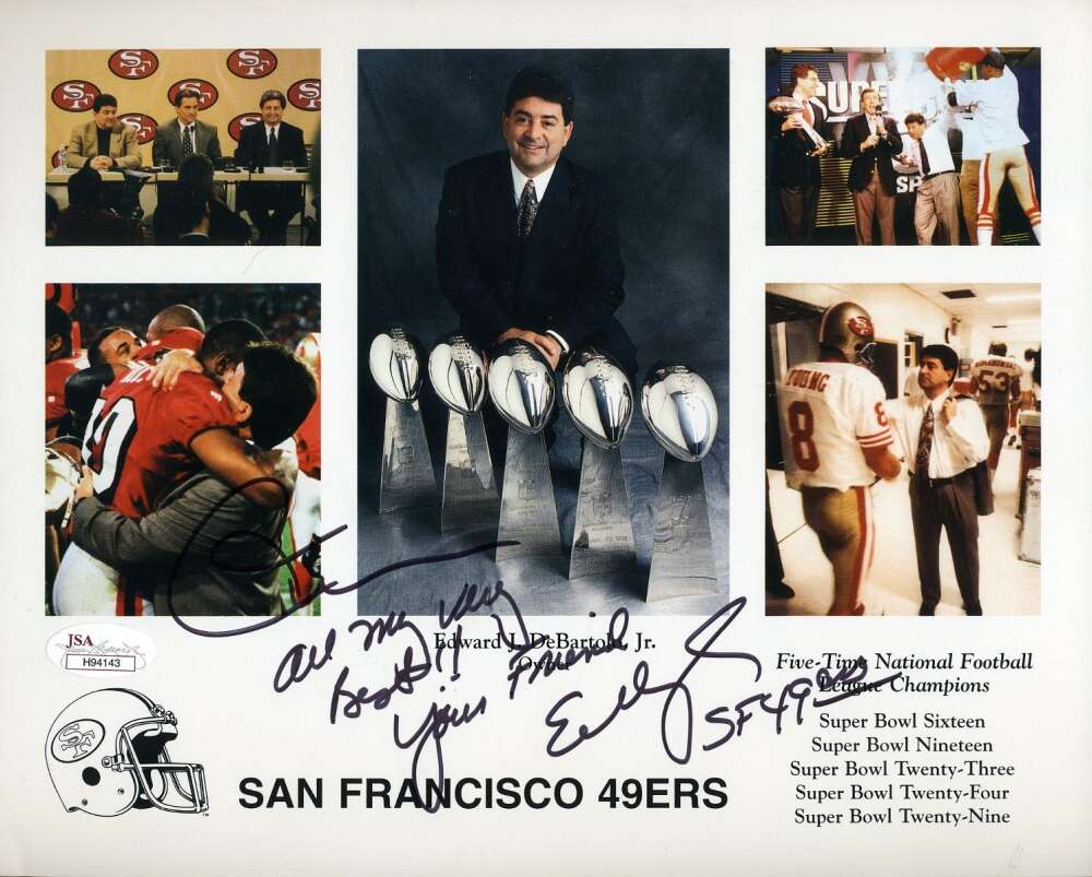 Edward DeBartolo Jsa Coa Autograph Hand Signed 8x10 49ers Photo