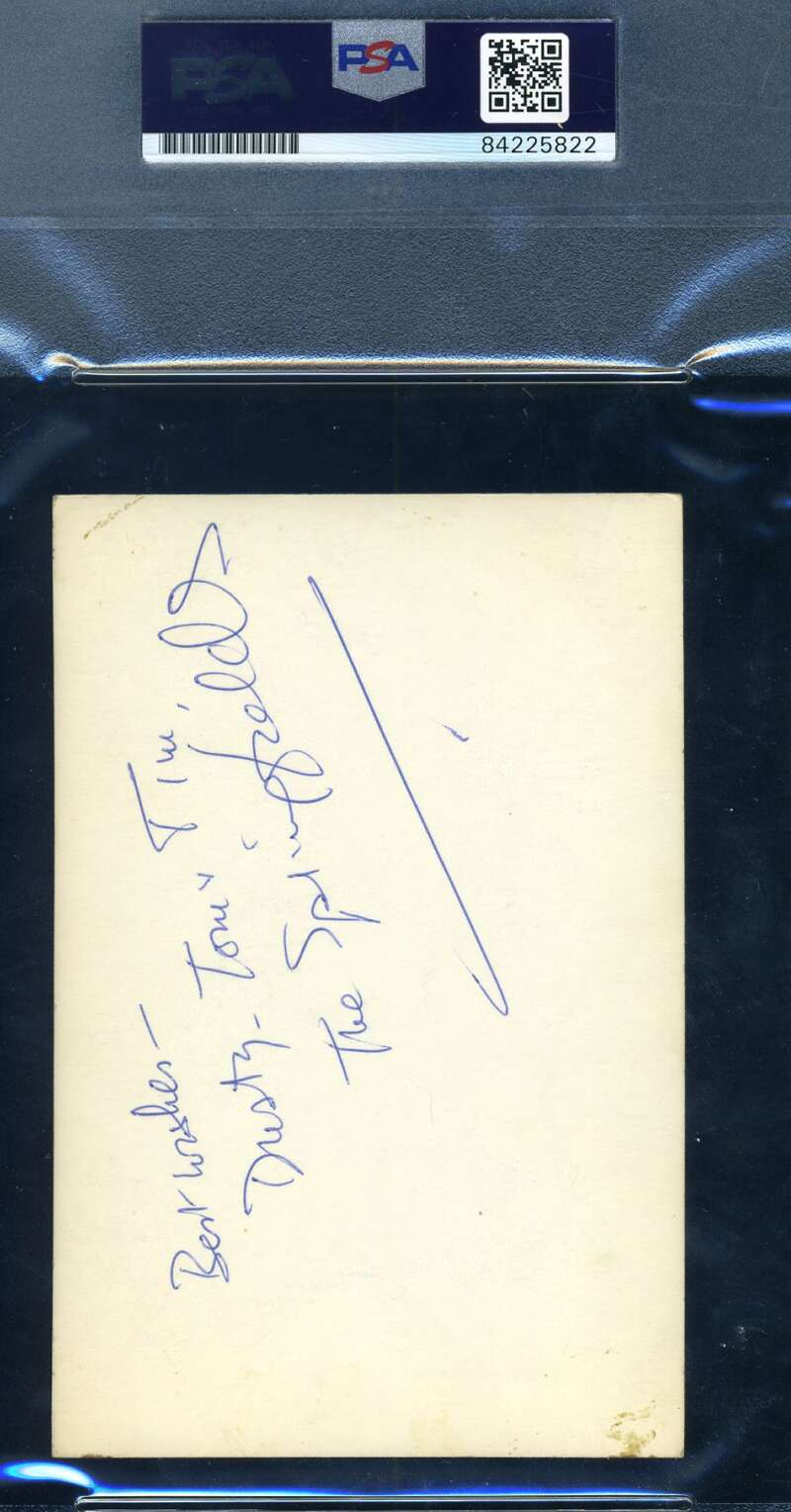 Dusty Springfield PSA DNA Coa Signed Both Sides Vintage Photo  Autograph