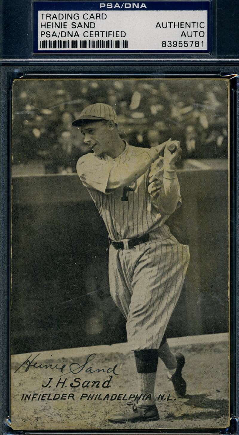 Heinie Sand PSA DNA Coa Autograph Hand Signed 1923-24 Exhibits