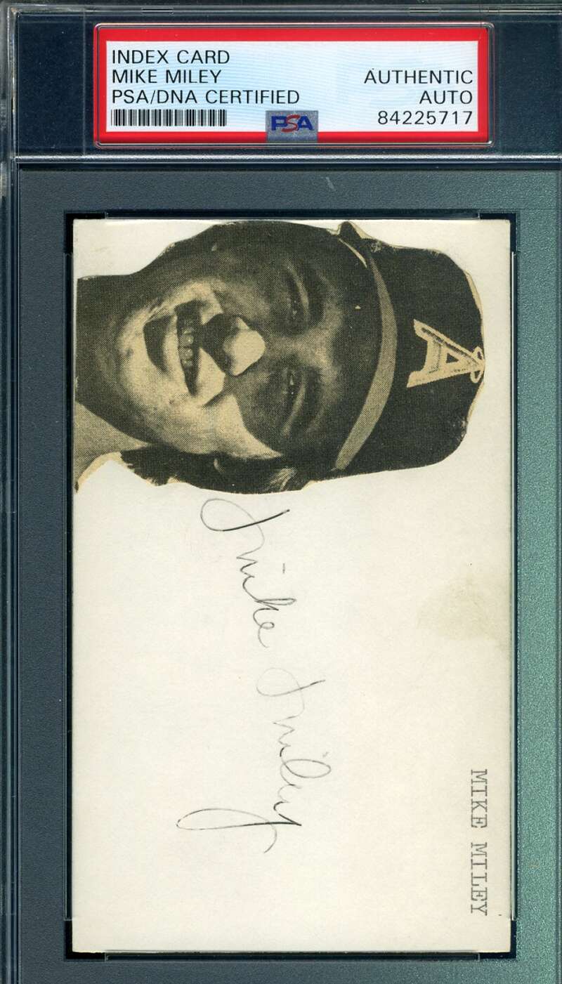 Mike Miley PSA DNA LSU Autograph Signed 3x5 Index Card