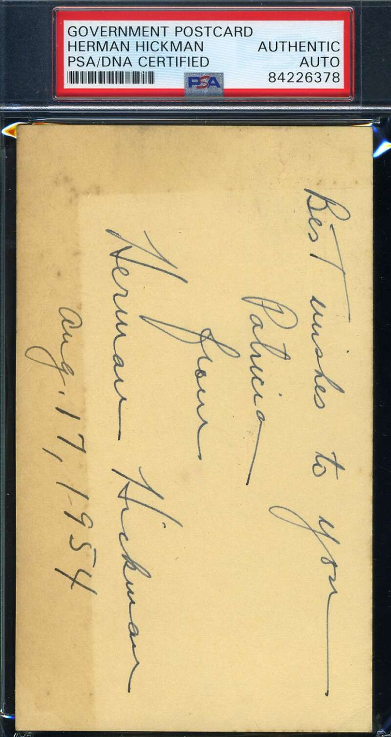 Herman Hickman PSA DNA Coa Autograph CFHOF Signed 1954 GPC