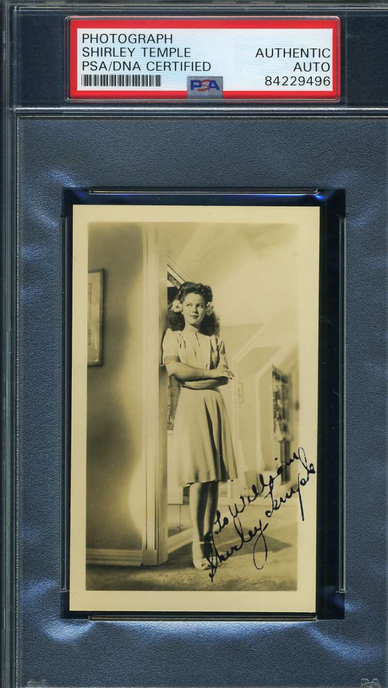 Shirley Temple PSA DNA Coa Signed Vintage Original 40`s Photo Autograph