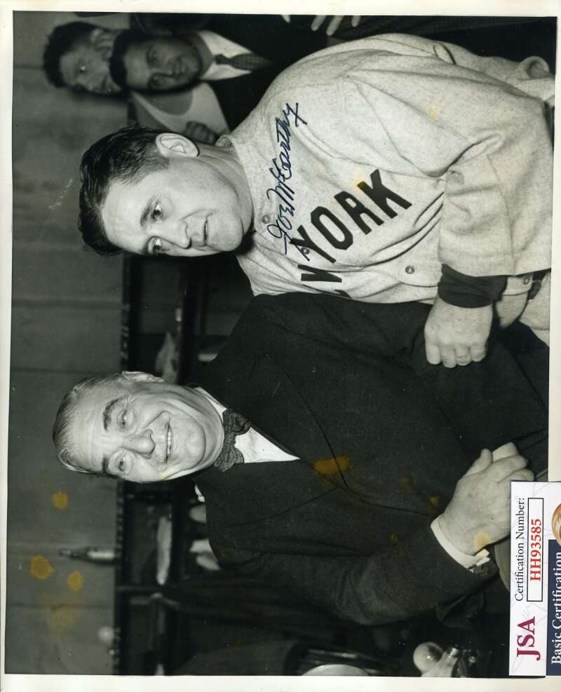 Joe McCarthy JSA Coa Hand Signed 8x10 Wire Photo Autograph