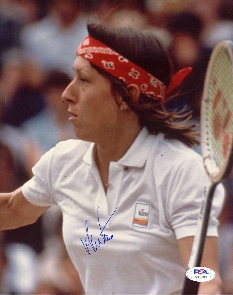 Martina Navratilova PSA DNA Coa Autograph Hand Signed 8x10 Photo Autograph