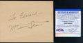 Millburn Stone PSA DNA Coa Signed Gunsmoke Album Page Autograph