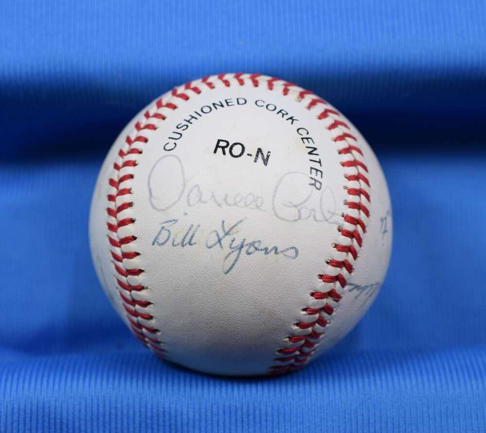 1983 Cardinals Ozzie Porter Red JSA Autograph National League Feeney Signed By 7 BasebaLL