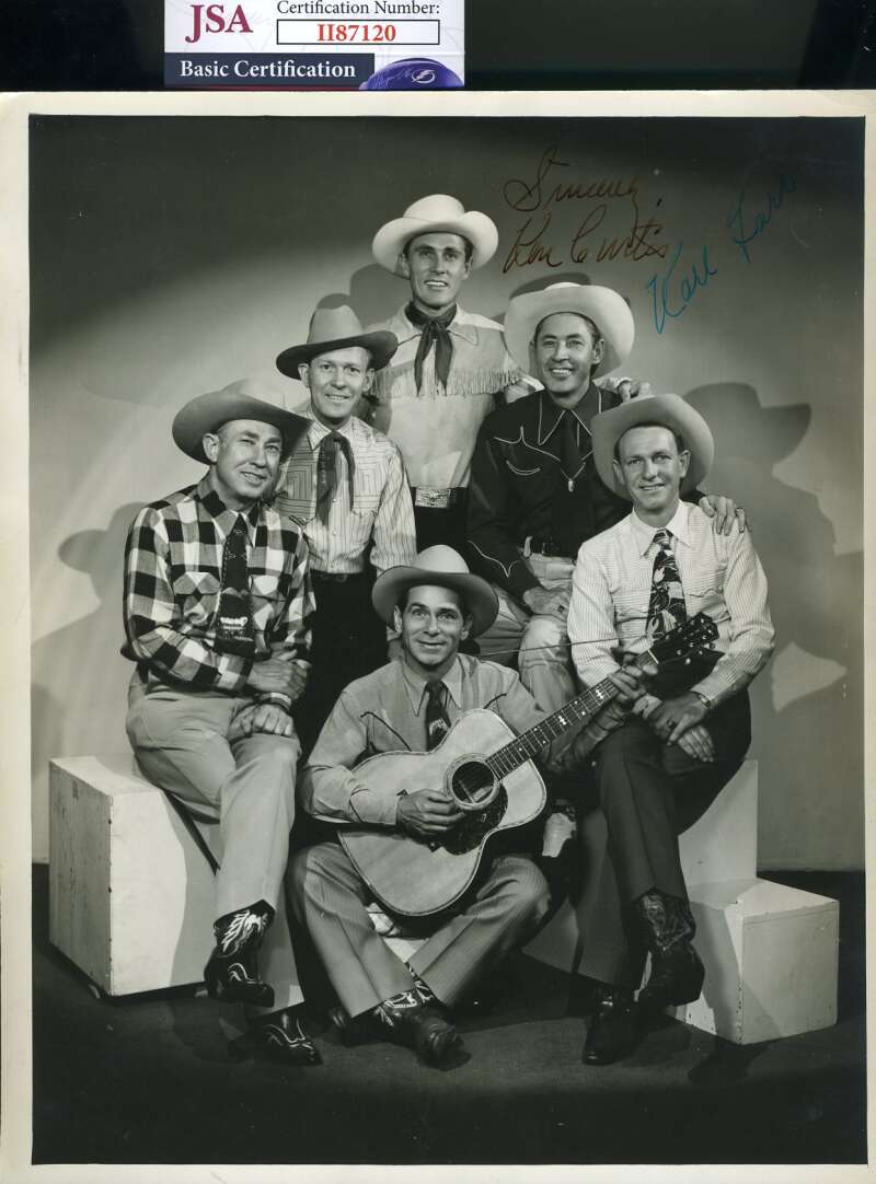 Ken Curtis Karl Farr JSA Signed 8x10 Sons of the Pioneers Photo Autograph