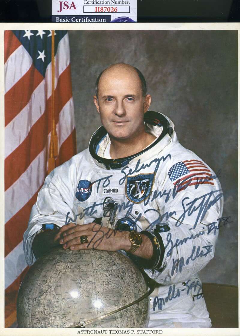 Tom Stafford JSA Coa Hand Signed 8x10 Photo Autograph