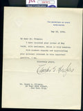 Charles Evans Hughes JSA Coa Hand Signed Supreme Court Justice 1924 Letter Autograph