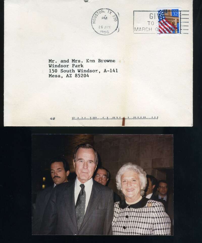 George And Barbara Bush JSA Coa Hand Signed 8x10 Photo Autograph