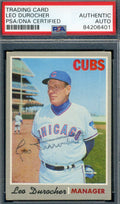 Leo Durocher PSA DNA Coa Autograph 1970 Topps Hand Signed