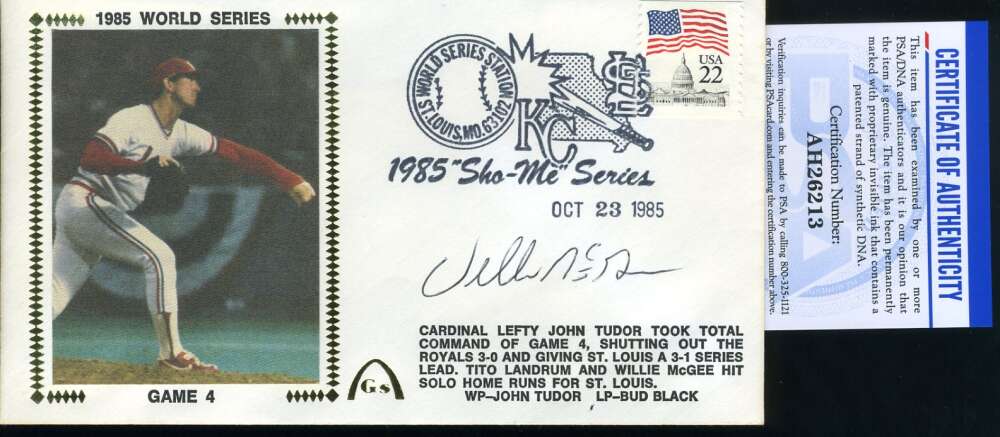 Willie McGee PSA DNA Coa Autograph Hand Signed 1982 World Series FDC Cache
