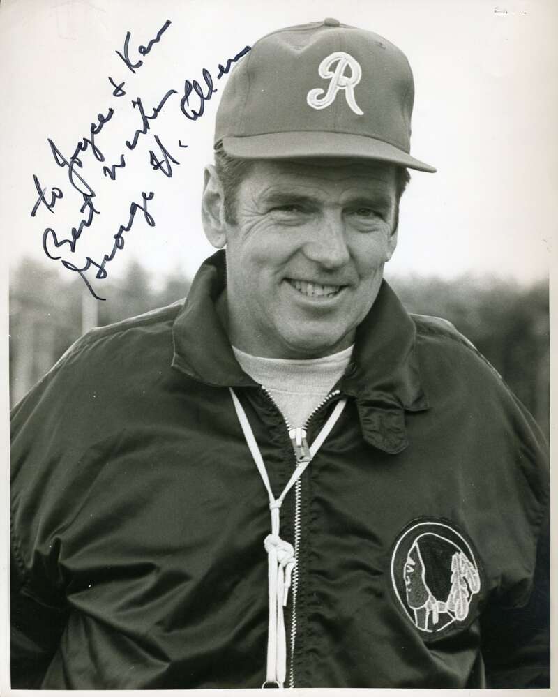 George Allen JSA Coa Hand Signed 8x10 Photo Autograph