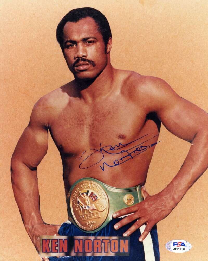 Ken Norton PSA DNA Coa Hand Signed 8x10 Photo Autograph