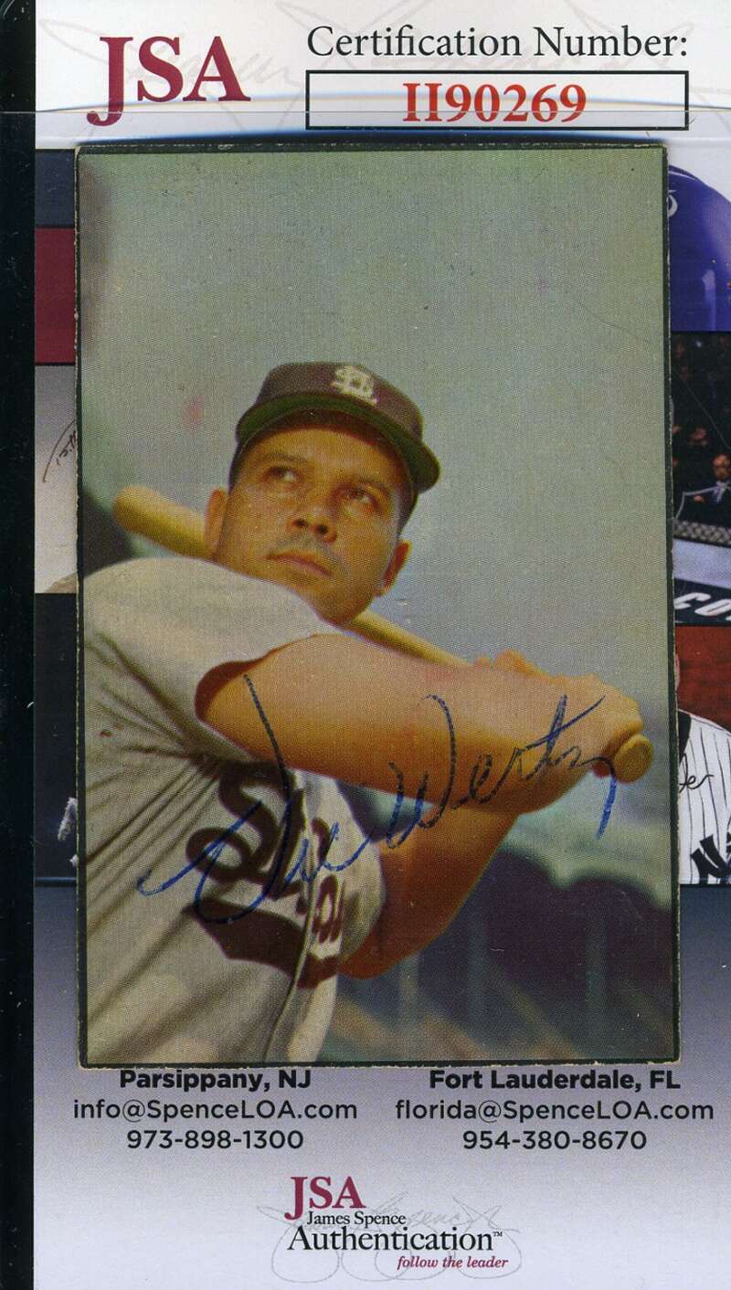 Vic Wertz JSA Coa Autograph 1953 Bowman Hand Signed