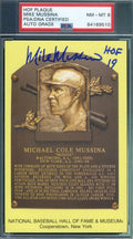 Mike Mussia PSA DNA Coa Autograph Hand Signed Gold HOF Plaque