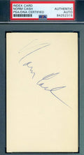 Norm Cash PSA DNA Coa Autograph Hand Signed 3x5 Index Card