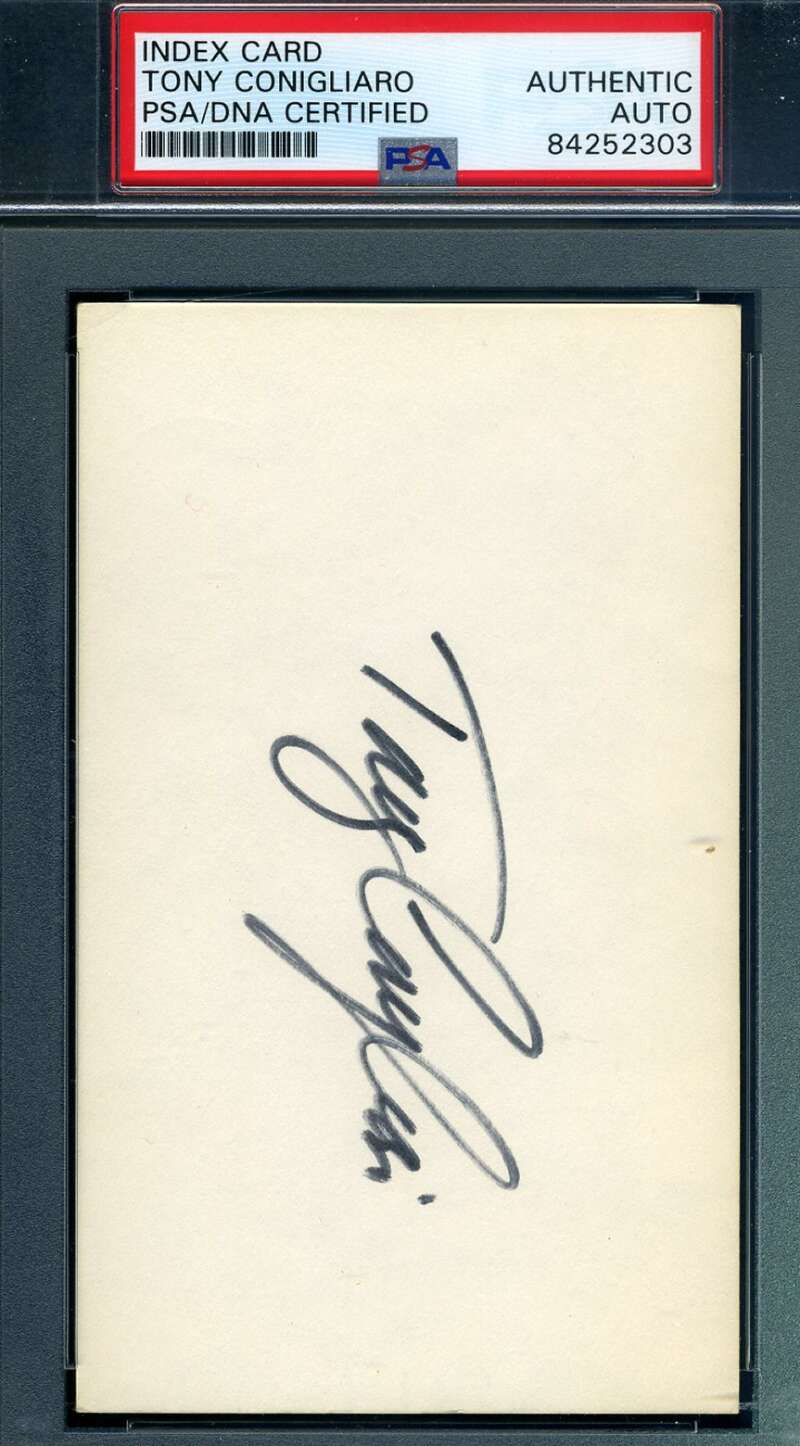 Tony Congliaro PSA DNA Coa Autograph Hand Signed 3x5 Index Card