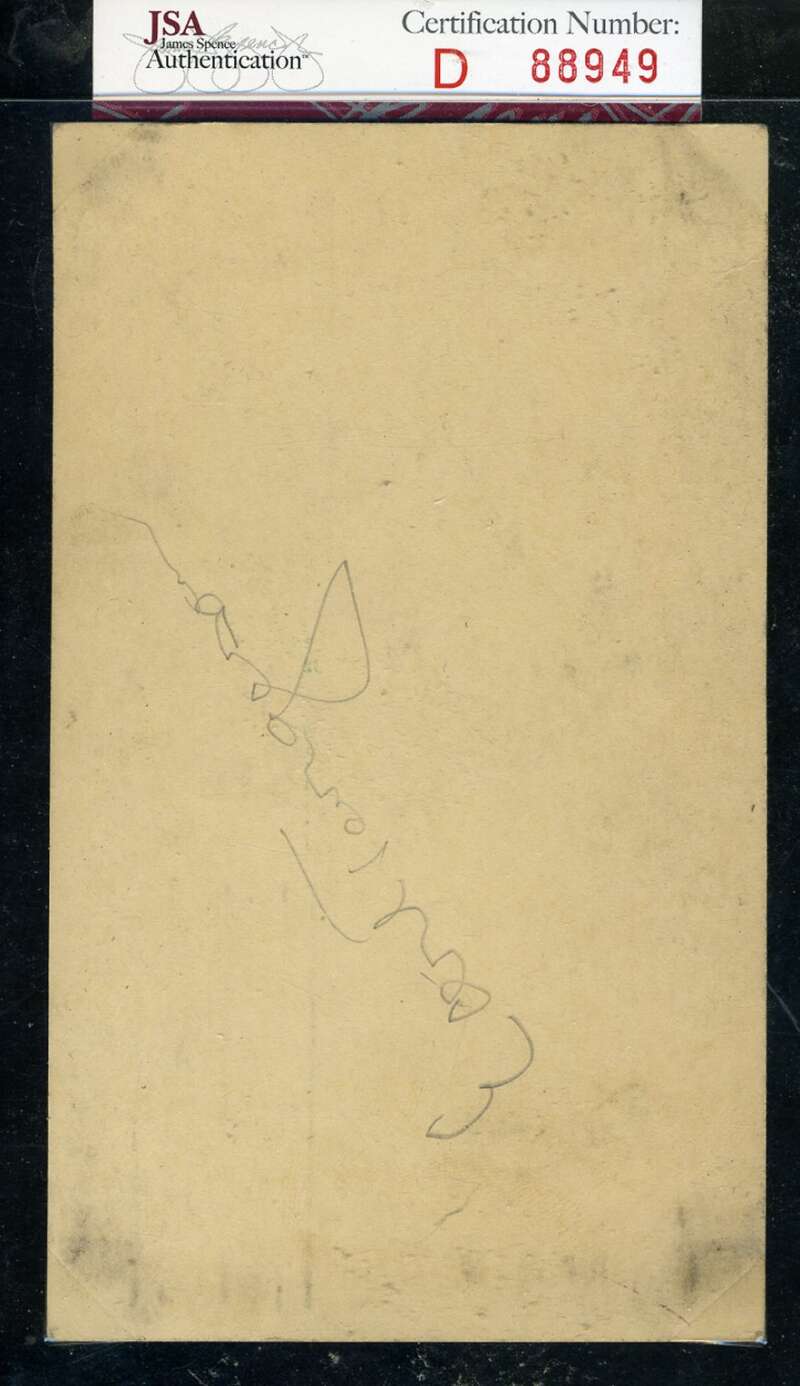 Earl Torgeson JSA Coa Autograph Hand Signed 1949 GPC Government Postcard