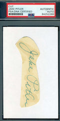 Jake Pitler PSA DNA Coa Autograph Hand Signed 1955 Dodgers 3x5 Index Cut