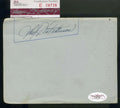 Fred Hutchison JSA Coa Autograph Hand Signed Album Page