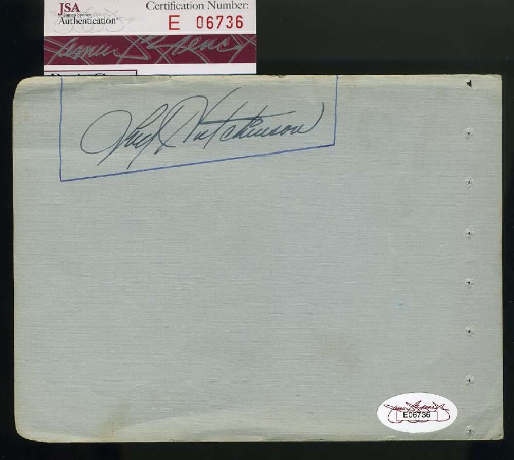 Fred Hutchison JSA Coa Autograph Hand Signed Album Page