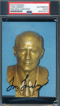 Tom Landry PSA DNA Coa Hand Signed HOF Bust Photo Autograph