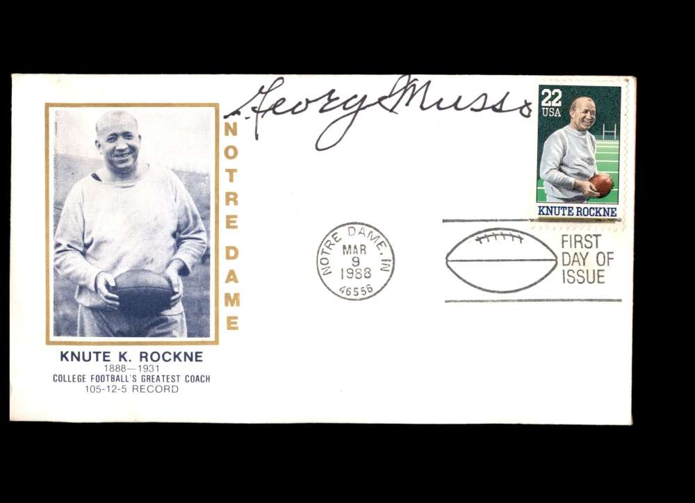 George Musso Hand Signed Jim Thorpe FDC Cache Autograph NFL HOF