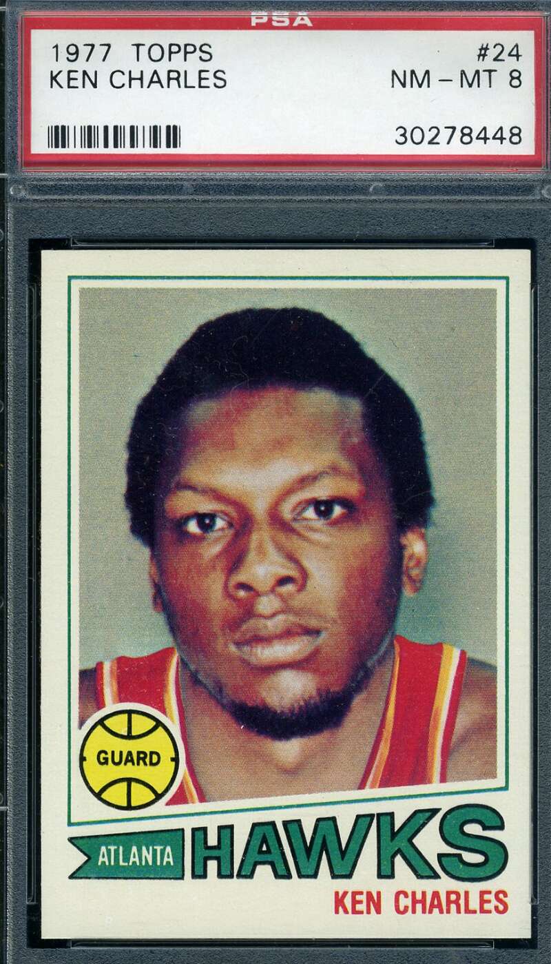 Ken Charles Psa Nm Mt 8 1977 78 Topps