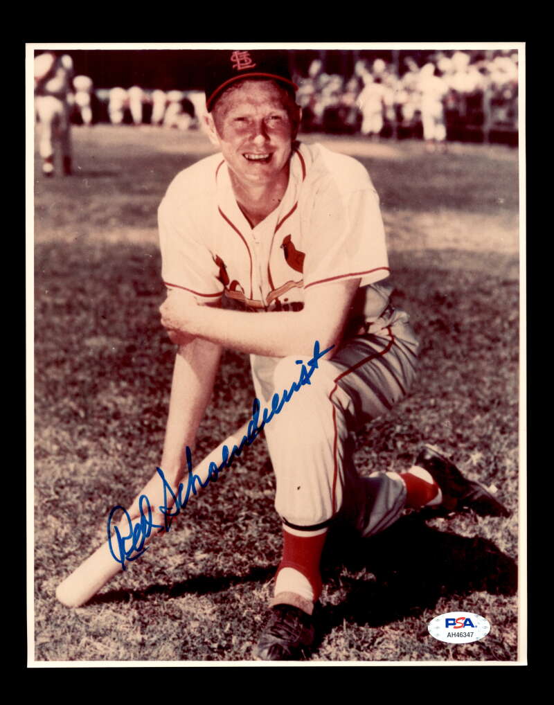 Red Schoendienst PSA DNA Coa Hand Signed 8x10 Cardinals Photo Autograph
