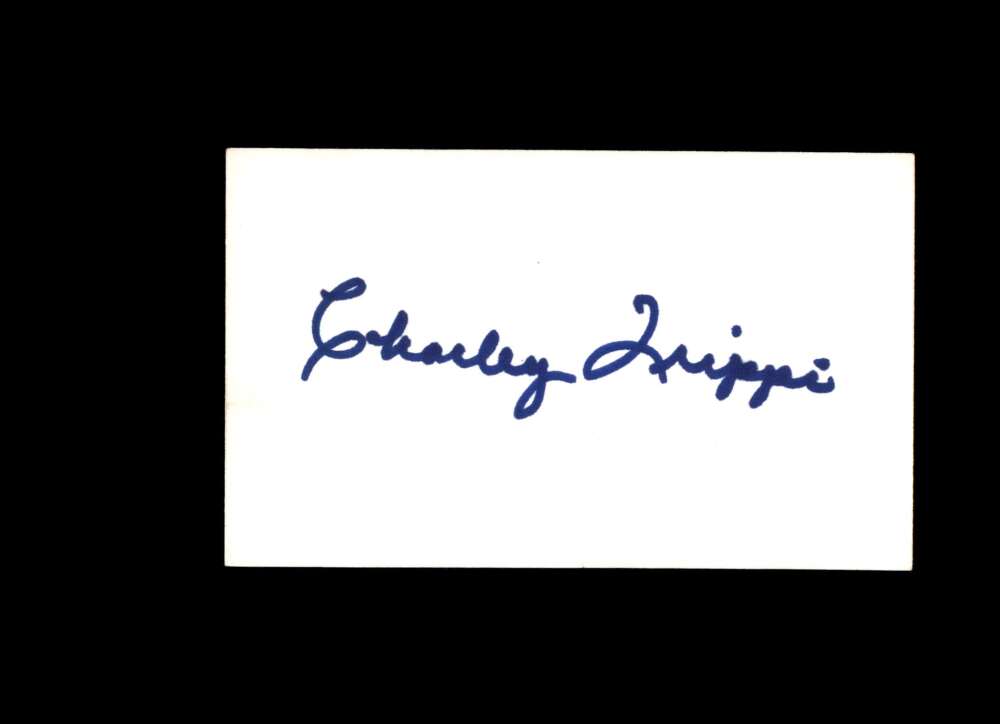 Charley Trippi Hand Signed 3x5 Index Card Autograph NFL HOF Chicago Cardinals