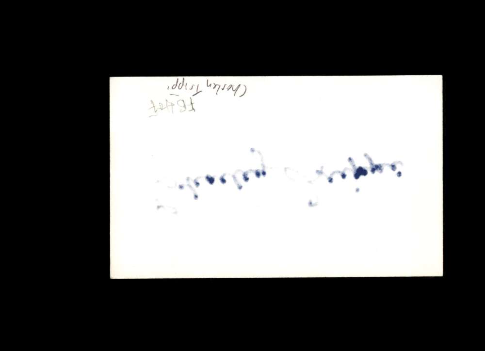 Charley Trippi Hand Signed 3x5 Index Card Autograph NFL HOF Chicago Cardinals