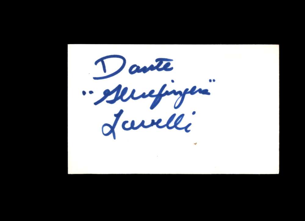 Dante Lavelli Hand Signed 3x5 Index Card Autograph NFL HOFer  Cleveland Browns