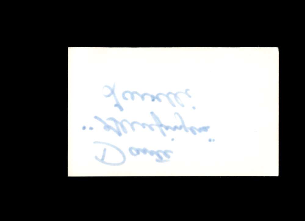 Dante Lavelli Hand Signed 3x5 Index Card Autograph NFL HOFer  Cleveland Browns