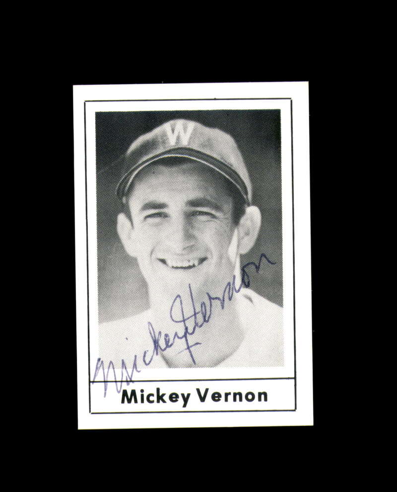 Mickey Vernon Hand Signed 1978 Grand Slam Washington Senators Autograph