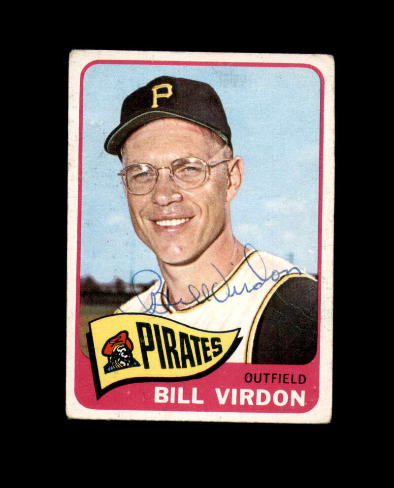 Bill Virdon Hand Signed 1965 Topps Pittsburgh Pirates Autograph