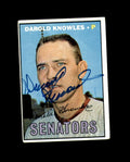 Darold Knowles Hand Signed 1967 Topps Washington Senators Autograph
