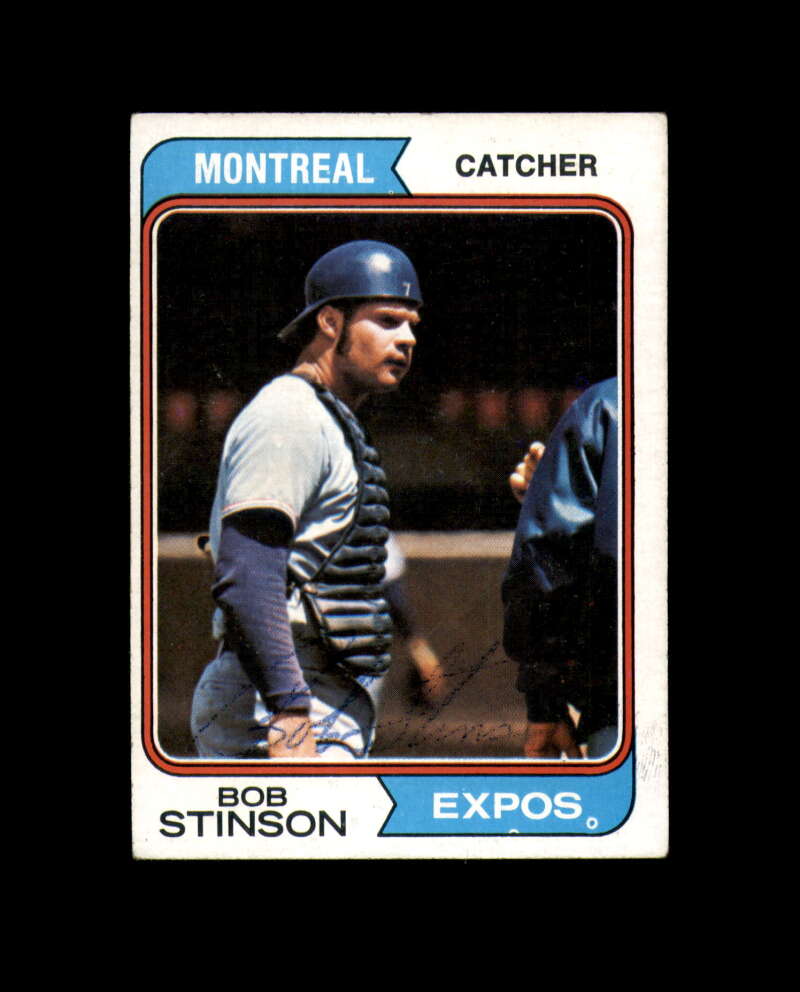 Bob Stinson Hand Signed 1974 Topps Montreal Expos Autograph