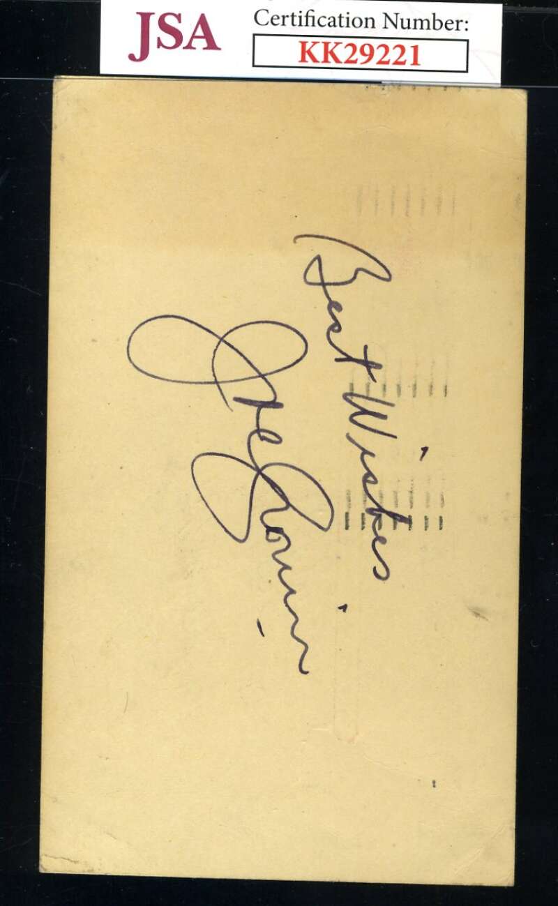 Joe Cronin JSA Coa Signed 1955 GPC Autograph