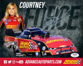 Courtney Force PSA DNA Coa Hand Signed 8x10 Photo Autograph