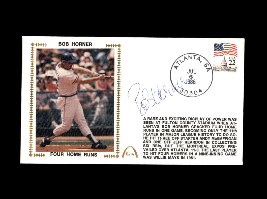 Bob Boone Hand Signed 4 Home Runs FDC Cache Autograph