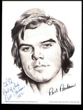 Bill Bonham Hand Signed 8.5x11 Linnett 1974 Litho Photo Autograph Chicago Cubs