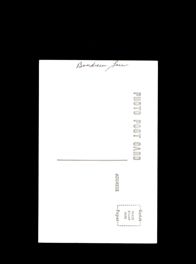 Lou Boudreau Hand Signed Red Sox Postcard  Autograph