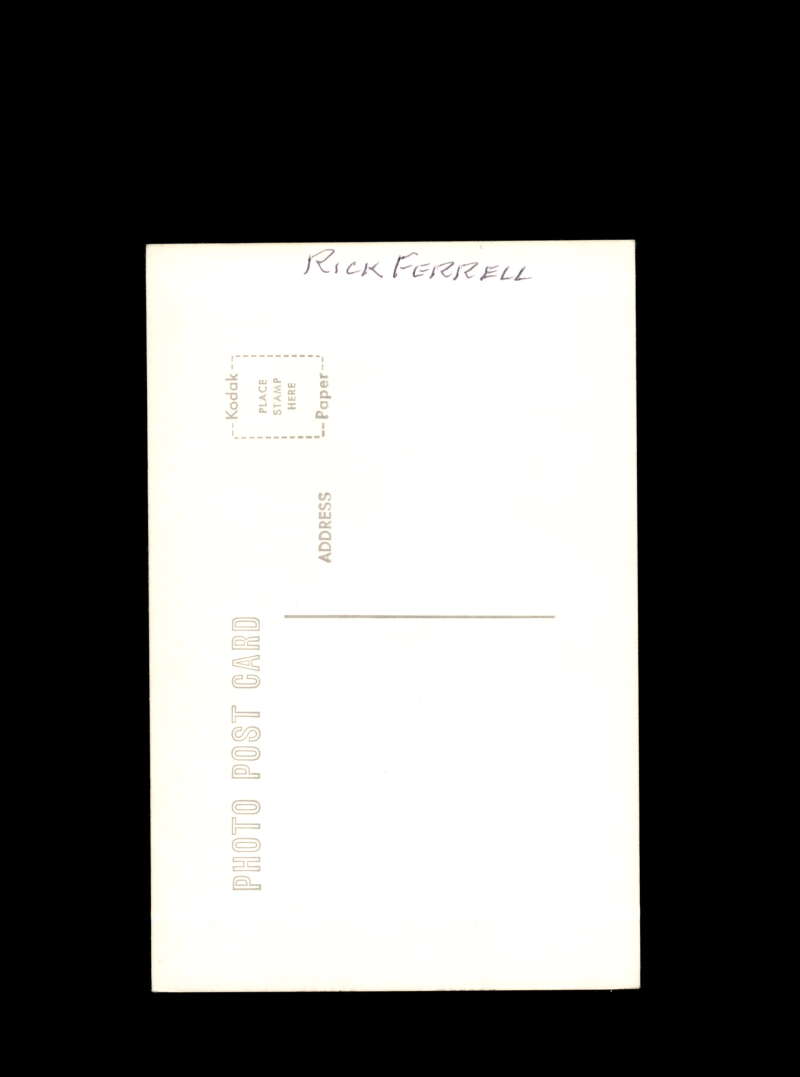 Rick Ferrell Hand Signed Red Sox Postcard  Autograph