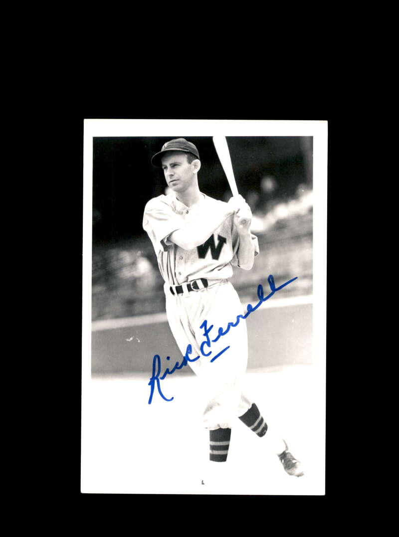 Rick Ferrell Hand Signed Senators Postcard  Autograph