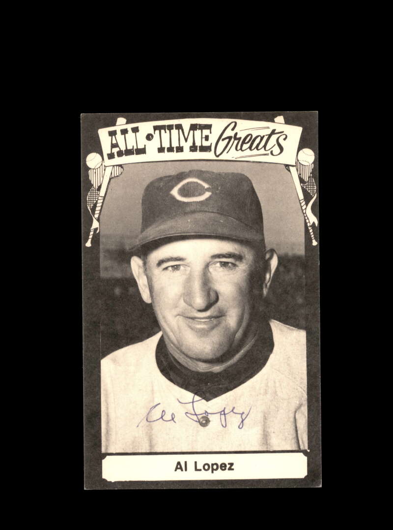 Al Lopez Hand Signed 1975 TCMA Postcard  Autograph