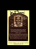 Monte Irvin Hand Signed Gold Hall Of Fame Plaque Postcard  Autographed