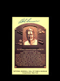 Bob Lemon Hand Signed Gold Hall Of Fame Plaque Postcard  Autograph