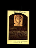 Ted Lyons Hand Signed Gold Hall Of Fame Plaque Postcard  Autograph